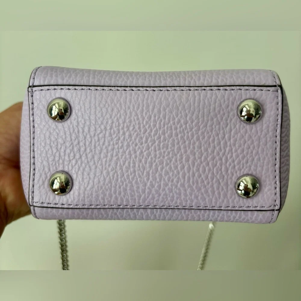 HENRI BENDEL MARQUIS MICRO TOTE/SHOULDER BAG- LILAC - Picture 8 of 10